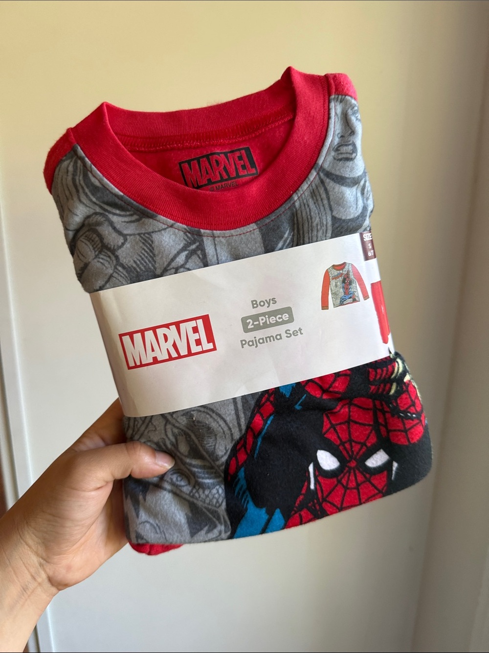 Marvel Spiderman Pajama Set Small 6/7